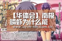 【华体会】南极磷虾为什么能适应海洋酸化